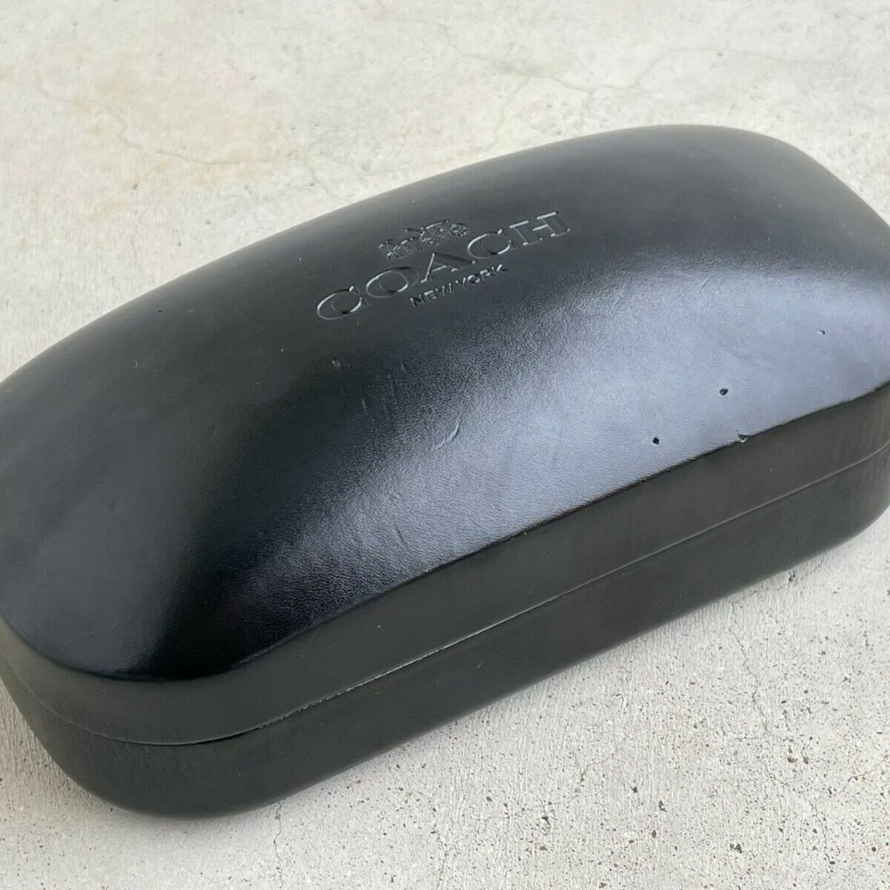 Coach New York Sunglasses Case Black Hard Case Big Case Empty Case Only - Picture 2 of 11
